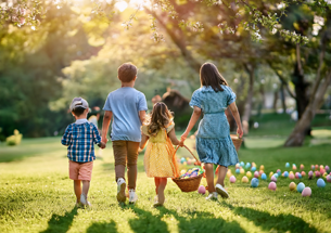 Chasse aux oeufs de pâques